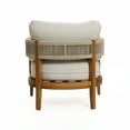 thumbnail image 6 of LuxenHome Outdoor Acacia Wood with Rope Sides Club Armchair with Cushions, 6 of 9