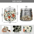 thumbnail image 2 of Yayeee Ashtray with Lid for Cigarette Smokeless Stainless Steel Home Ash Holder, Large Red Floral Pattern, 2 of 7