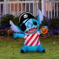 thumbnail image 2 of Gemmy Airblown Inflatable Stitch w/Pirate Costume Disney, 3 ft Tall, Multicolored, 2 of 5