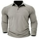 thumbnail image 4 of pstuiky manga larga para hombre, Blusa con botones y solapa de color liso para hombre salir tops s, 4 of 7