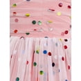 thumbnail image 5 of IBTOM CASTLE Toddler Girl Birthday Dress Floral Confetti Tulle Formal Wedding Party Long Sleeve Dresses for Cake Smash Photo Shoot 18-24 Months Pink Confetti, 5 of 8