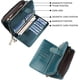 thumbnail image 2 of Wallets For Women Multi-function Large Capacity Wallet Long Pu Leather Card Holder Organizer Clutch Purse (black) (blue) - -, 2 of 4