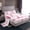 Pink White L, variant on jejeloiu Letter A Monogrammed Twin Sheet Set,Bowknot Pink White,Microfiber Decor For Girls,3-Piece
