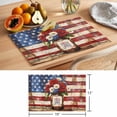 thumbnail image 6 of 4th of July Placemats Set of 4 Independence Day Floral American Flag Place Mats Indoor Wipeable Table Mats Washable Cloth Dining Table Placemats for Kitchen Holiday Party Home Decor 13x19 Inch, 6 of 9