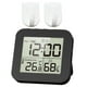 thumbnail image 5 of Reloj despertador digital ligero multifuncional función de repetición baño digital 2 ganchos negros., 5 of 9