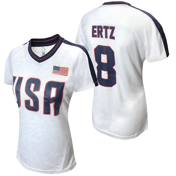 Icon Sports Women's USWNT Players Assn Soccer Team Short Sleeve V-Neck Game Day Jersey