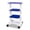 Blue, variant on Practicon Swift Cart, Dental Medical Mobile Utility Equipment Storage Cart, Built in 3 Outlet Strip, Professional 4 Shelf Steel Frame Cart with Wheels (White)