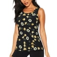 thumbnail image 1 of Fotbe Daisy Blusas Sin Mangas para Mujer – Estilo Casual, Corte Suelto, Slim-Fit, Cuello Redondo Deportivo, Tops de Verano para Gimnasio y Yoga-Large, 1 of 1