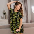 thumbnail image 3 of Fotbe Corn And Dragonflies Bata de Dormir para Mujer con Estampado, Camisón de Algodón de Manga Corta, Ropa de Dormir Casual, 3 of 6