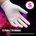 thumbnail image 2 of 12 Pairs (24 Gloves) - Women Size Small - Gloves Legend 100% Cotton Moisturizing Jewelry Silver White Inspection Gloves, 2 of 8
