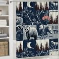 thumbnail image 6 of Orinice Bear Animals Wallpaper Pattern Bathroom Decor Set with Hooks, Colorful Luxurious Graphic Print Polyester Fabric Fashion Shower Curtain Set, Waterproof Bathroom Shower Curtain for Home, 6 of 7