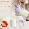 thumbnail image 3 of Breast Milk Pitcher, Mason Jar 32 oz, Heavy Duty Wide Mouth Jar with Purple Flip Cap Lid and Pour Spout, Formula Pitcher Airtight Seal for Freshness and Convenience, Great for Cold Beverages, 3 of 6