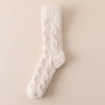 thumbnail image 3 of Wuxian Socks For Women Solid Fuzzy Crew Socks Thick Warm Plus Stockings Soft Winter Thermal Stocking Fuzzy Socks,B,One Size, 3 of 3