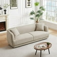 thumbnail image 4 of Venar Mid-Century Modern Living Room Luxury Fabric Linen Couch in Cream, 4 of 6