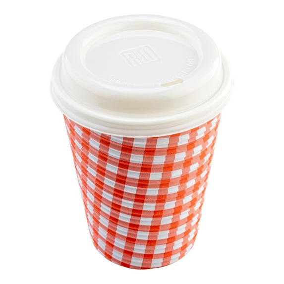 Restpresso White Plastic Coffee Cup Lid - Fits 8, 12, 16 and 20 oz - 500 count box