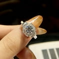 thumbnail image 4 of 1 Carat Moissanite Rings for Women S925 Sterling Silver Moissanite Women's Diamond Rings Moissanite Engagement Rings Lab Women 's Diamond Wedding Rings Lady Promise Rings, 4 of 7