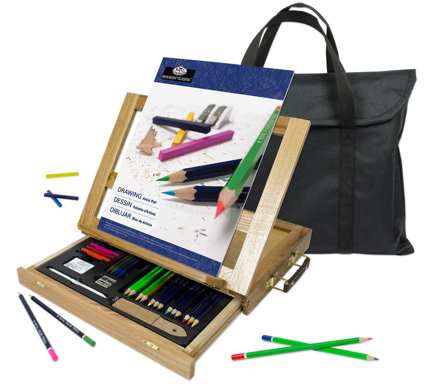 Royal & Langnickel  Essentials™ 44pc Drawing Travel Easel Art Set