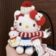 thumbnail image 1 of hello Cartoon Red Glasses Apron Keychain Plush Toy Backpack Doll Plush Keychain for Women Style 22, 1 of 2