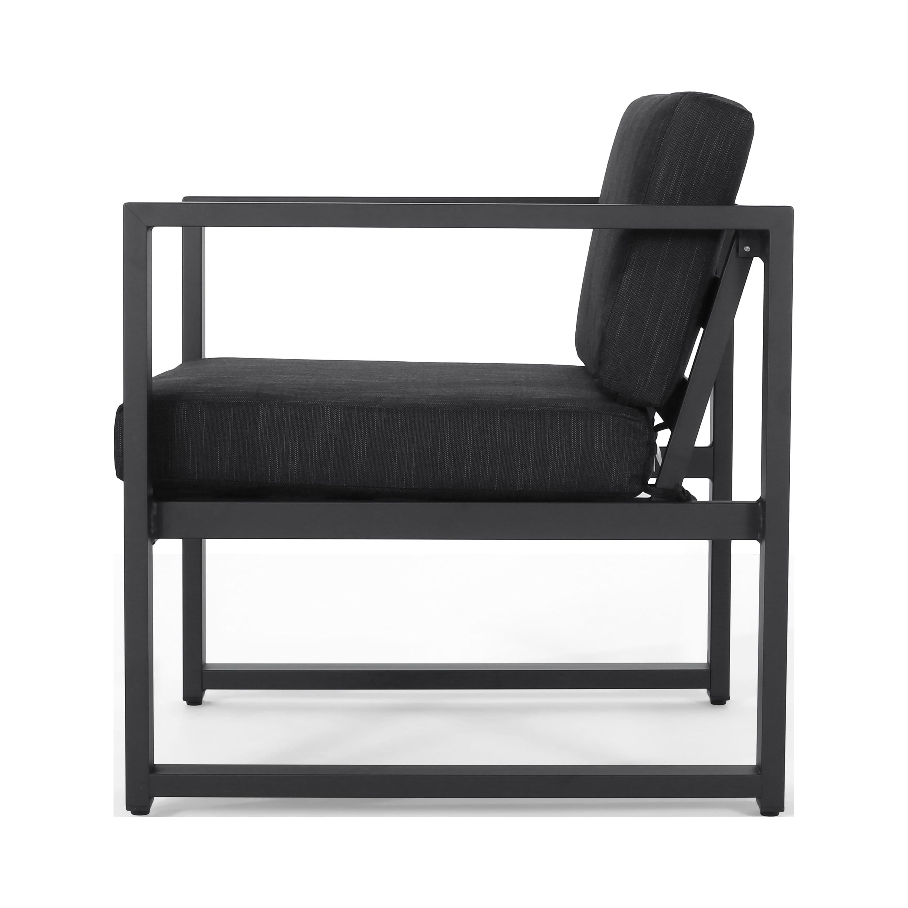 Noble House Navan Outdoor Aluminum Club Chairs (Set of 4)Gray