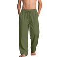 thumbnail image 5 of JTSRKL Linen Cargo Pants for Boys Lightweight Summer Casual Pull On Trousers Breathable Comfort Pants Solid Color Beach Vacation Long Pants with Multi-Pockets Army Green 13-14 Years, 5 of 10