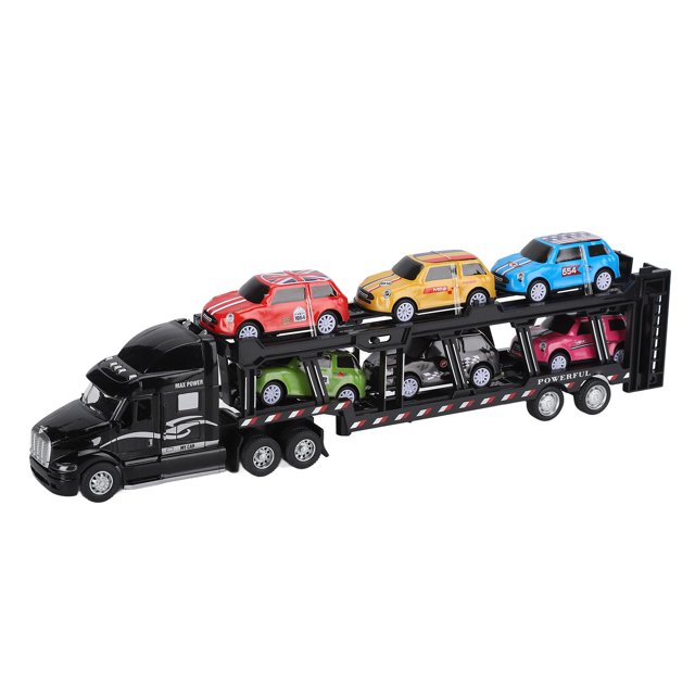 Camion de Simulation de Transport, Jouet de Véhicules de Transport en Alliage Détachable pour 3 Ans + Blanc, Rouge, Noir