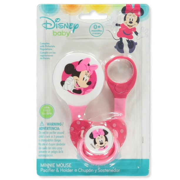Disney Minnie Mouse Pacifier & Holder Set