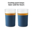 thumbnail image 3 of Juego de 2 vasos de cerveza congelables con forma de conejo, 350 ml, con funda de silicona, 3 of 6
