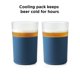 thumbnail image 3 of Juego de 2 vasos de cerveza congelables con forma de conejo, 350 ml, con funda de silicona, 3 of 6