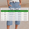 thumbnail image 3 of ABATAB Womens Capri Pants Casual Summer Cotton Linen Capris Drawstring Elastic Waisted Wide Leg Cropped Trouser, 3 of 6