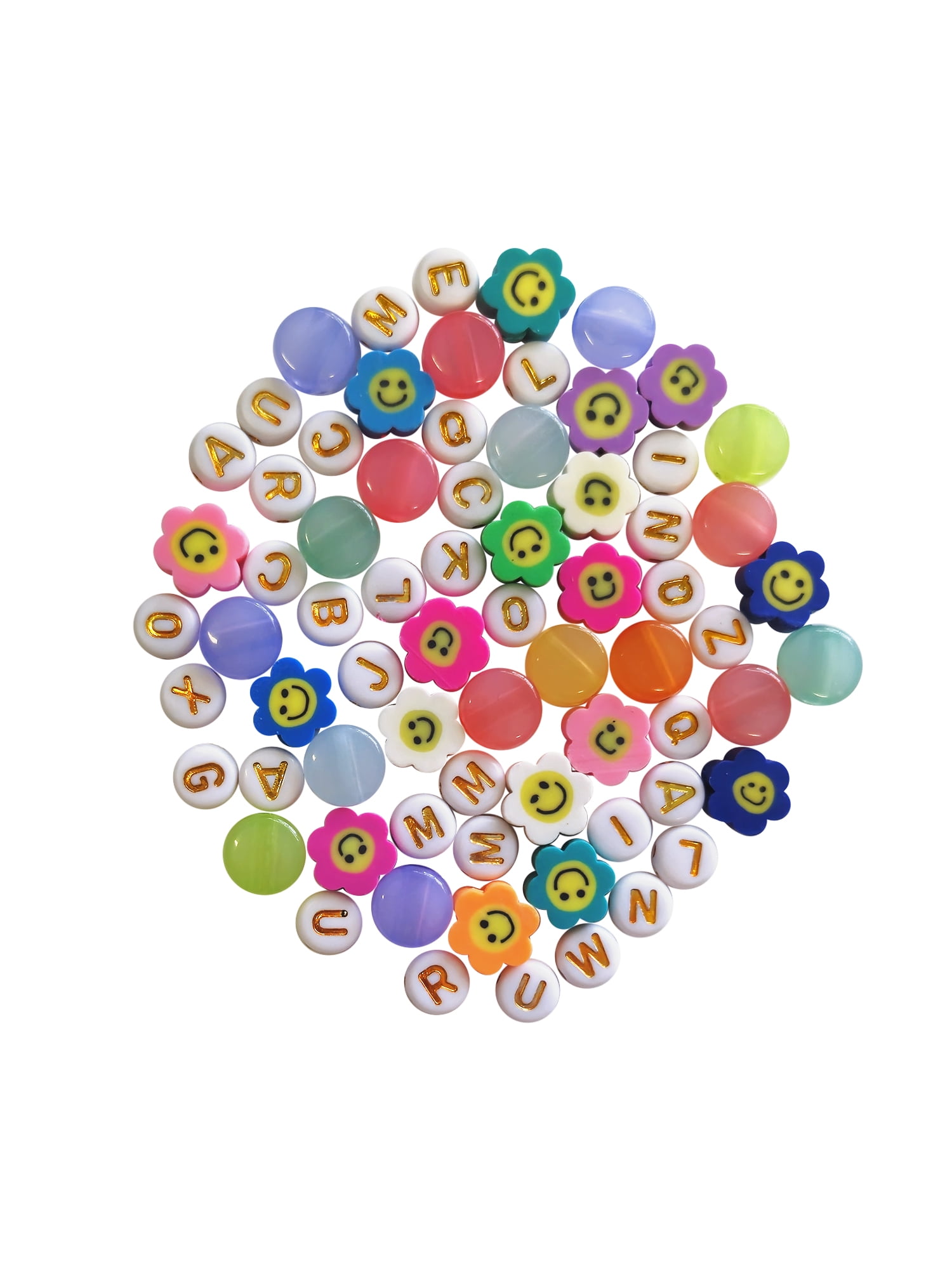 Wonder Nation DIY Smile Letter Beaded Necklace, Girls