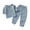 Blue, variant on YTDSCS Kids Baby Girls Boys Summer Cotton Linen Outfits 6 Months -6 Years Toddler Spring Solid Color Long Sleeve Pullover Shirts and Long Pants 2PCS Set