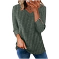 thumbnail image 4 of V Neck Long Sleeve Shirts for Women Casual Loose Tops Lightweight Tunic Sweaters, 2XL, 4 of 6
