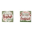 thumbnail image 1 of Its Beginning to Look a Lot Like Christmas Let It Snow by Bluebird Barn Canvas Art Set of 2 14 inch X 14 inch Each, 1 of 1
