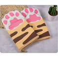 thumbnail image 2 of Oven Mitts Kitten Cat Paw Design Heat Resistant Oven Gloves Thick Cotton Lining Cooking Baking Potholder Gloves Microwave Gloves BBQ Grilling Kitchen, 2 of 5