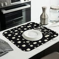 thumbnail image 3 of Spring Daisy Floral Dish Rack Mat for Kitchen Sink Countertop Microfiber Absorbent Pad Foldable Drainer Mat 16x18 Inch, 3 of 7