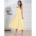 thumbnail image 2 of Vestido AGYMNX para mujer, corsé, muslo, tirantes finos, amarillo, L, 2 of 6