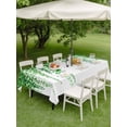 thumbnail image 4 of Outdoor Tablecloth with Umbrella Hole for Patio/Picnic/Party/Camping, Green Eucalyptus Leaves Waterproof Table Cloth Rectangle Table Cover Washable, Weeping Summer Botanical Watercolor (60"x 84"), 4 of 8
