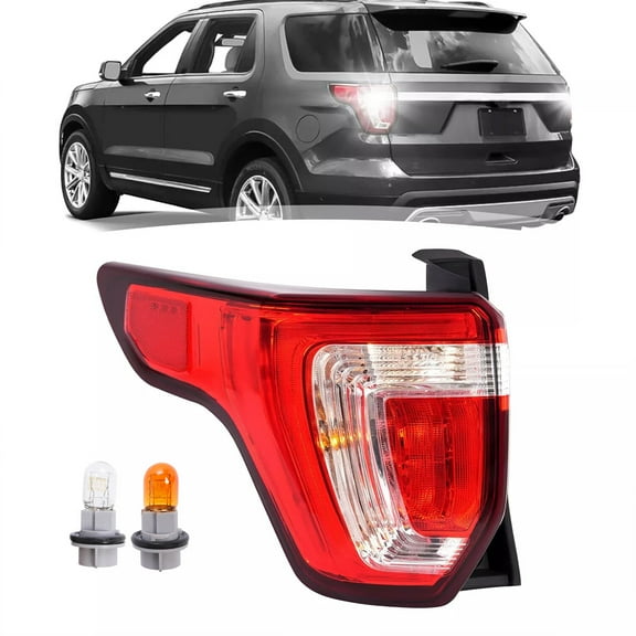 For 2016 2017 2018 2019 Ford Explorer Driver Side Tail Light Brake Lamp w/Bulb