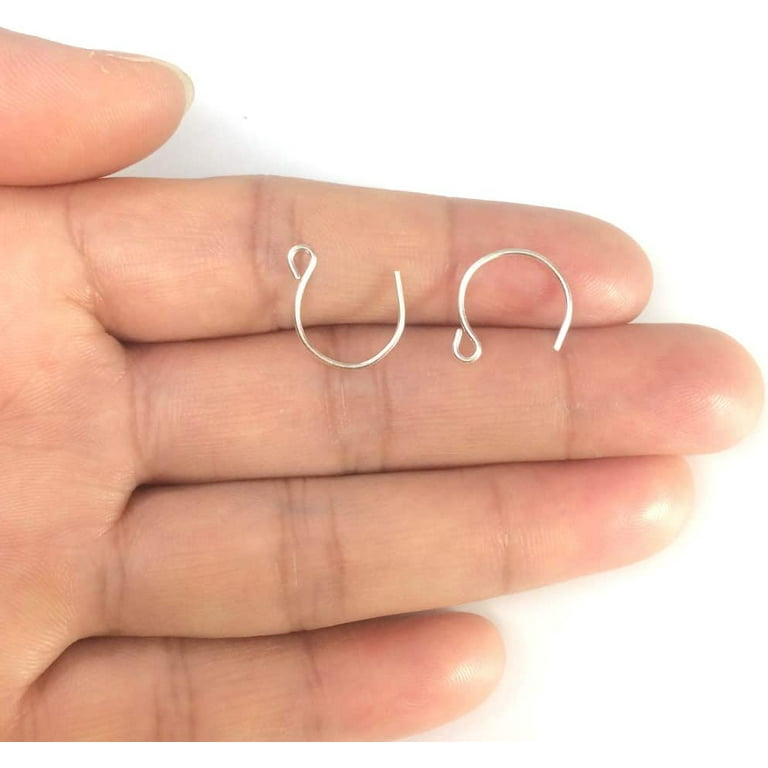 20pcs Adabele Authentic Sterling Silver Earring Hooks Round Earwire  Connector (Wire 0.8mm/20 Gauge, Strong) for Earrings Making SS438
