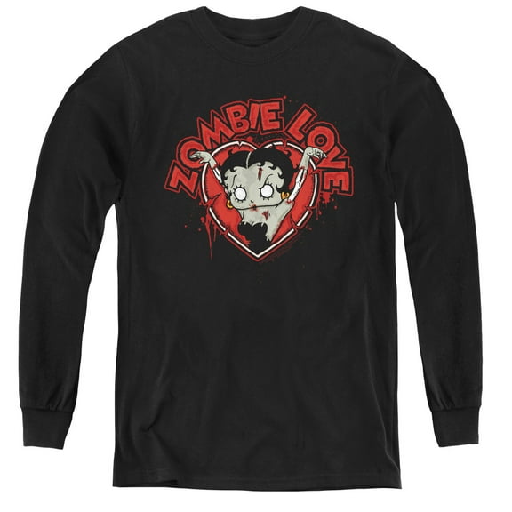 Betty Boop - Heart You Forever - Youth Long Sleeve Shirt - Medium