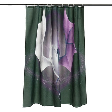 4pcs Shower Curtain Set Polyester Dragon Shower Curtain Lid Toilet