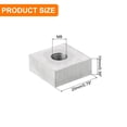 thumbnail image 2 of M8 Thread 20mm Diameter 8mm Thick Square Shape Aluminum Disc 4pack for Glass Table Tea Tables, 2 of 6