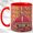 Red, variant on Pink Cathedral Dome Coffee Mug, City Landmark Mug, Ceramic 11 oz