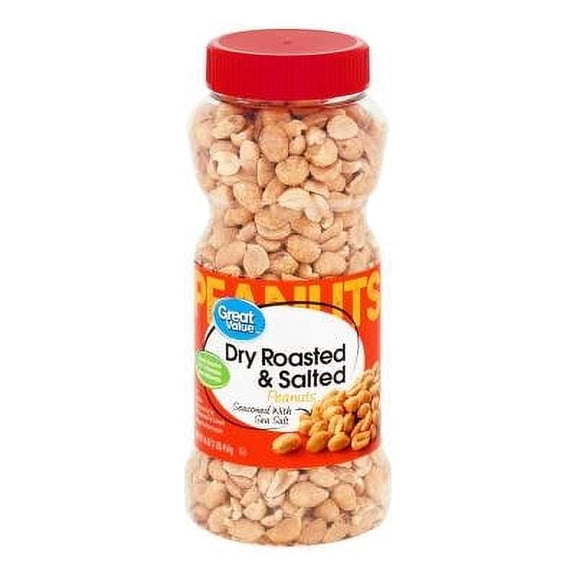 Cacahuates Great Value asados con sal 454 g
