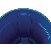 Rubbermaid Commercial Vented Round Brute Container, 44 gal, Plastic, Blue