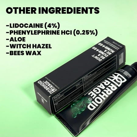 Rrhoid Rage Hemorrhoid and Fissure Ointment with Lidocaine, Aloe, Witch Hazel, and Magnesium for Fast Pain and Itch Relief (2-Pack)