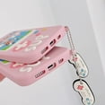 thumbnail image 3 of HAHDAXIA Retro Phone Case for iPhone ,Kawaii 3D Cartoon Retro Classic Cellular Phone with Keychain Soft Silicone Shockproof Protector Cute for Girls (Pink, iPhone 14), 3 of 7