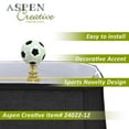thumbnail image 6 of Aspen Creative 24031-12, Rectangular Cube Finial for Lamp Shade, Steel in Brass Plated Finish, 1-1/4" Height (2 Pack), 6 of 7