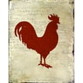 thumbnail image 2 of Allen, Kimberly 15x18 Gold Ornate Wood Framed with Double Matting Museum Art Print Titled - Rooster Silhouette 1, 2 of 4