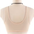 thumbnail image 6 of Lovskoo 2024 Plus Size Front Button Bra Lace Push Up Convenient Front Closure Sports Bras Wire-Free Ultra Soft Cup Everyday Sleep Bras for Women Girls Beige, 6 of 8